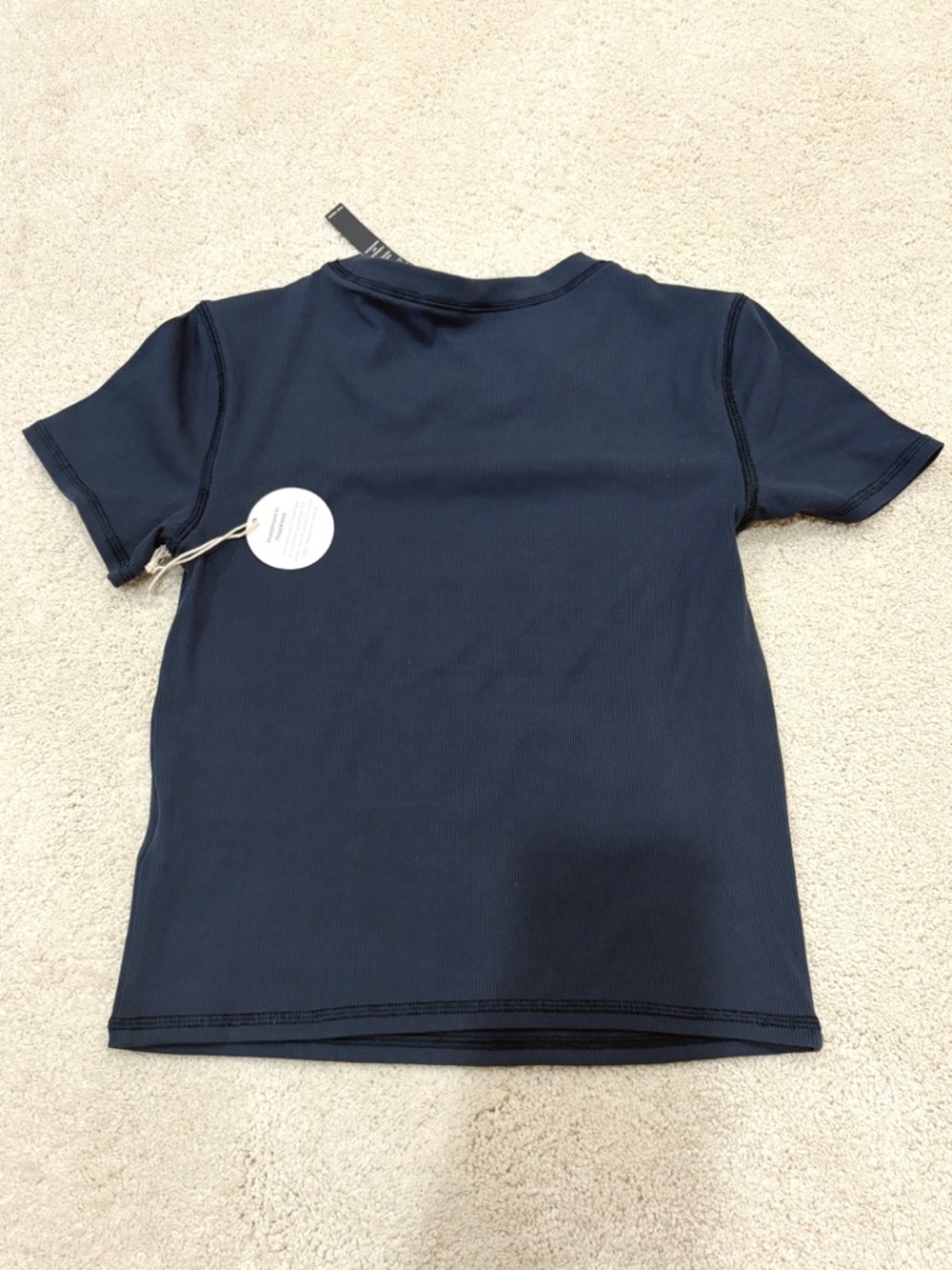 NWT Vuori Pose Fitted Cropped T-Shirt Ocean Blue Small - Picture 3 of 4